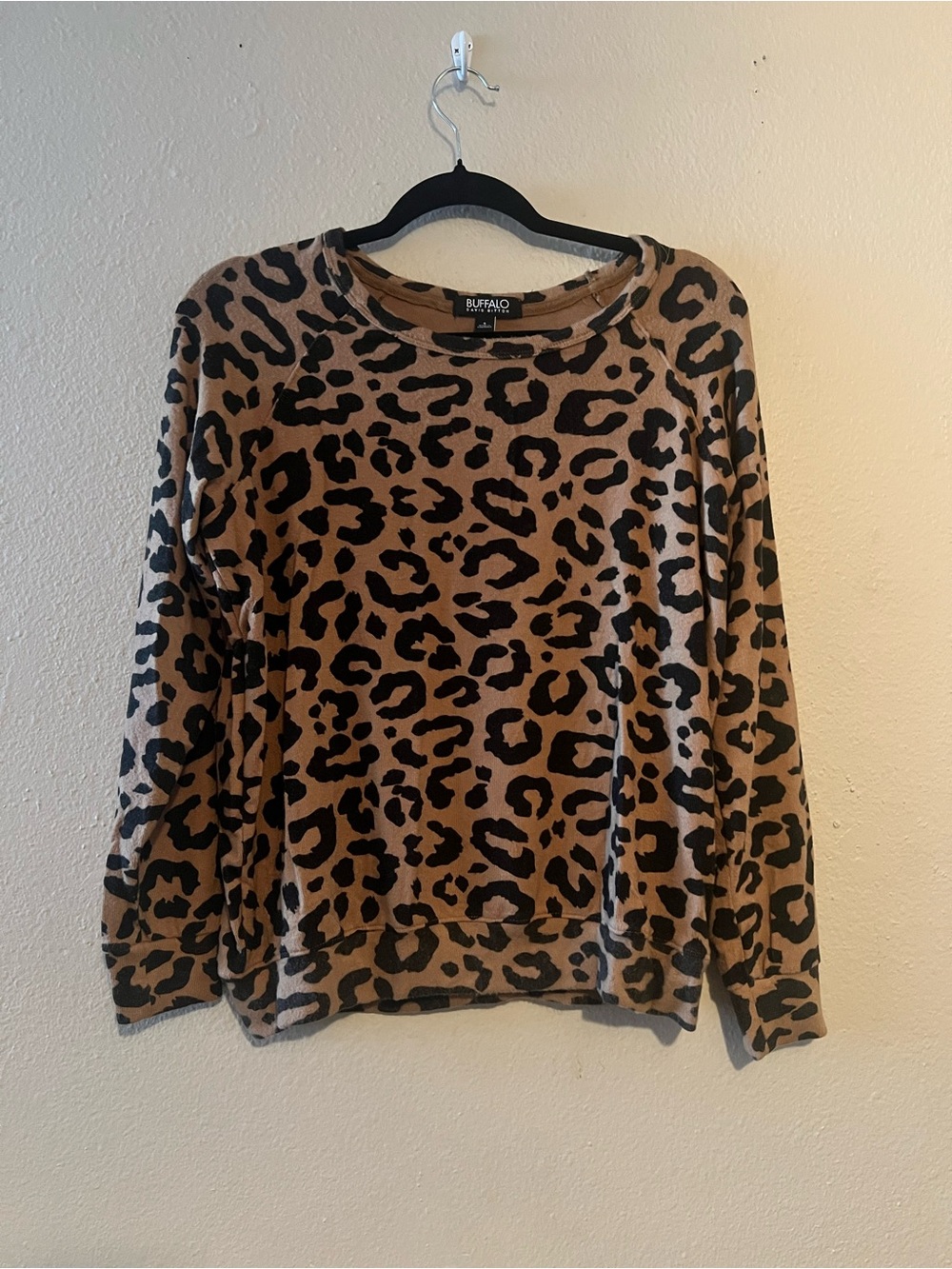 Buffalo David Bitton Brown and Black Leopard Print Pullover